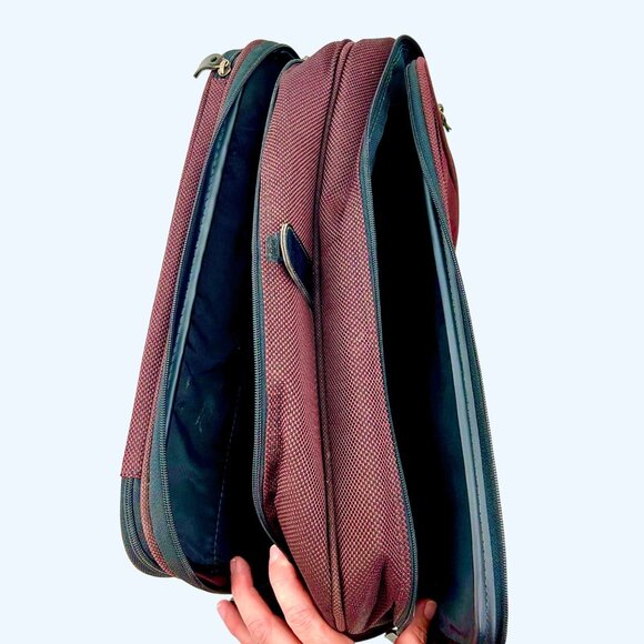 VTG SAMSONITE SILHOUETTE 5 MAROON & BLACK CARRY-ON TRAVEL BAG W/ MIRROR MULTI CO - Picture 6 of 8